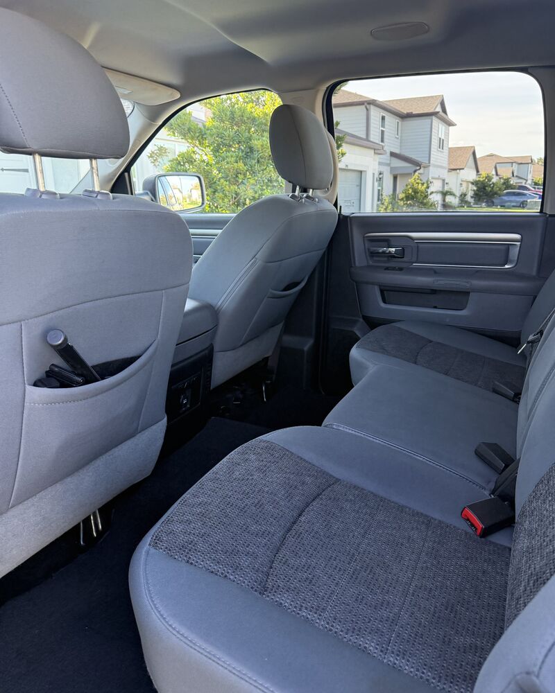 Ram 1500 rear seats clean after interior detailing