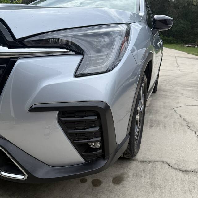 Subaru corner and clean wheel after detailing